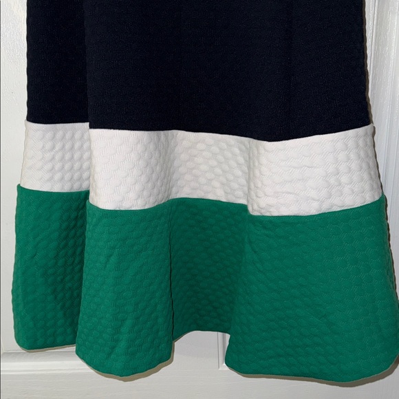 Chic Eliza J navy, White, and Green Sleeveless Dress - Picture 5 of 11